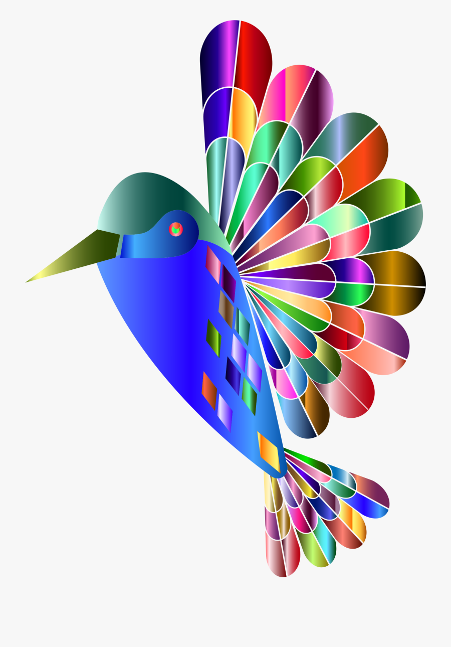 Transparent Abstract Clipart - Abstract Hummingbird, Transparent Clipart