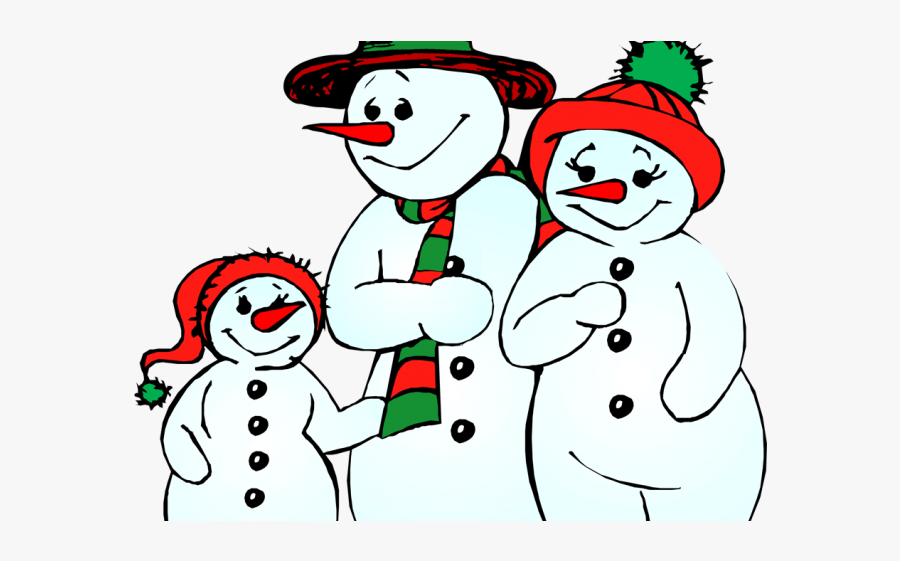 Snowmen Image Freeuse - Snowmen Families Black And White, Transparent Clipart