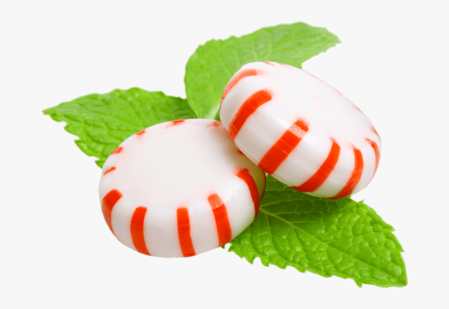 White And Red Peppermint Lozanges Clip Arts - Peppermint And Reaction Time, Transparent Clipart