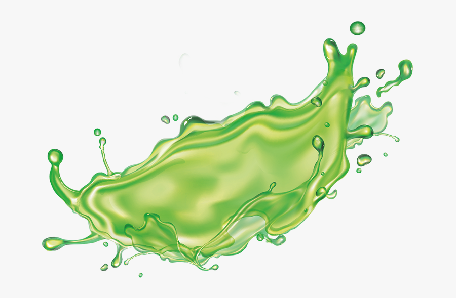 Lime Green Water Splash - Fruit Juice Kiwi Splash, Transparent Clipart