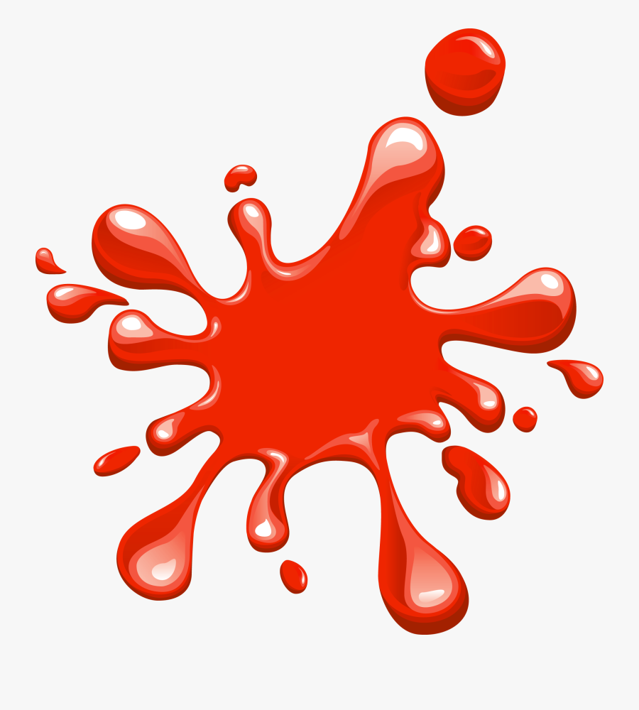 Drop Clip Art Colours - Red Splodge, Transparent Clipart