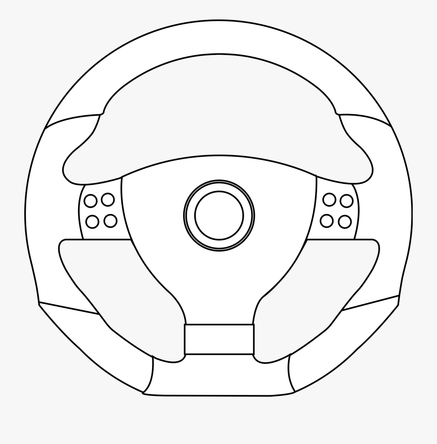 Transparent Steering Wheel Clipart - Racing Steering Wheel Drawing