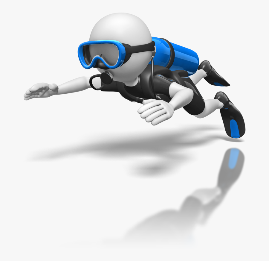 Animated Scuba Diver, Transparent Clipart