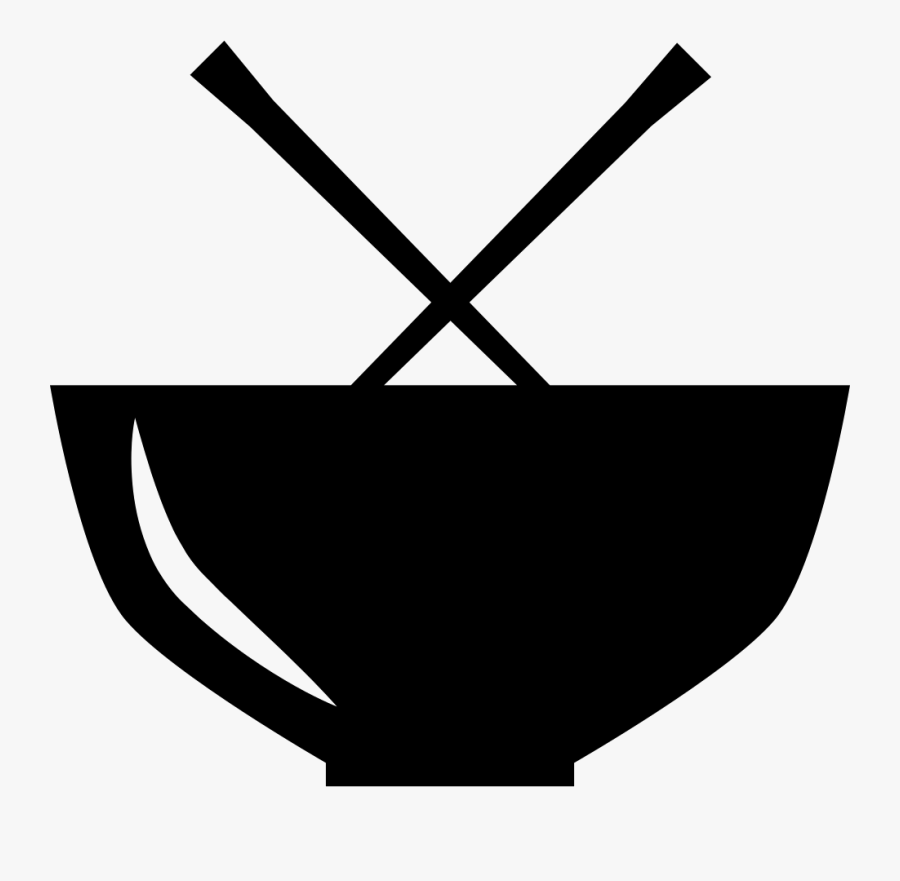 Chinese Food Bowl From Side View And Chopsticks - Iconos De Comida China, Transparent Clipart