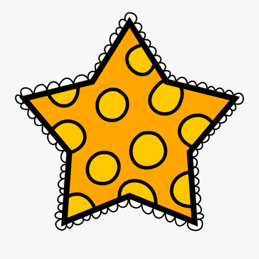 Orange Polka Dot Star Clipart , Png Download - Polka Dot Star Clipart, Transparent Clipart