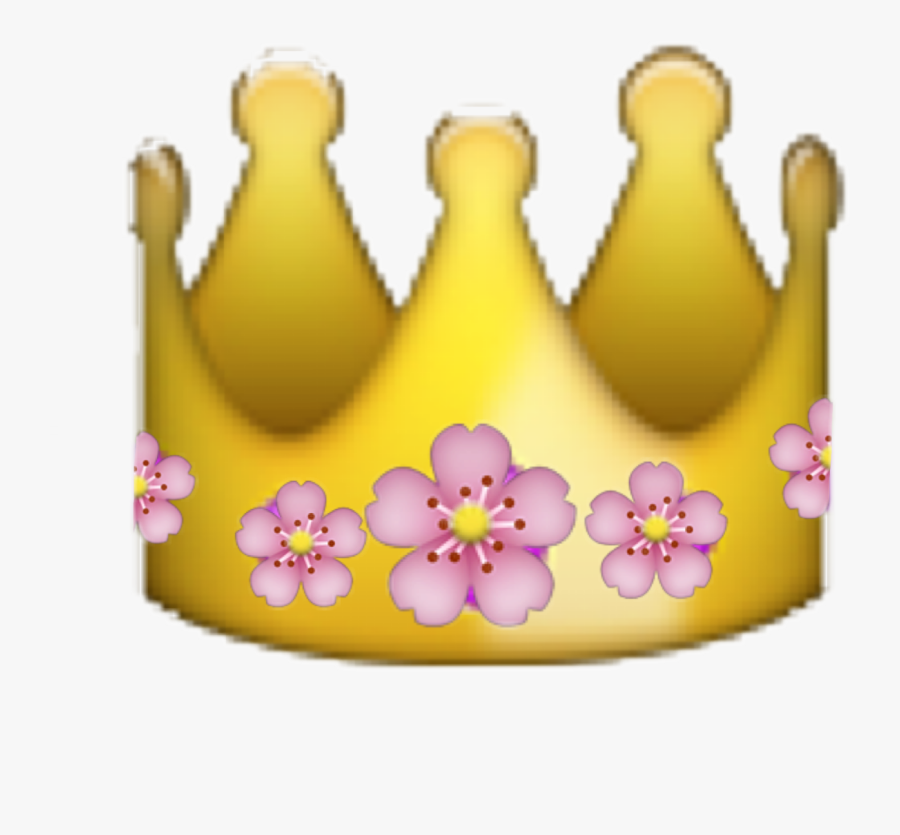 Crown Flowercrown Emoji Flower Flowersfreetoedit - Iphone Crown Emoji Png, Transparent Clipart