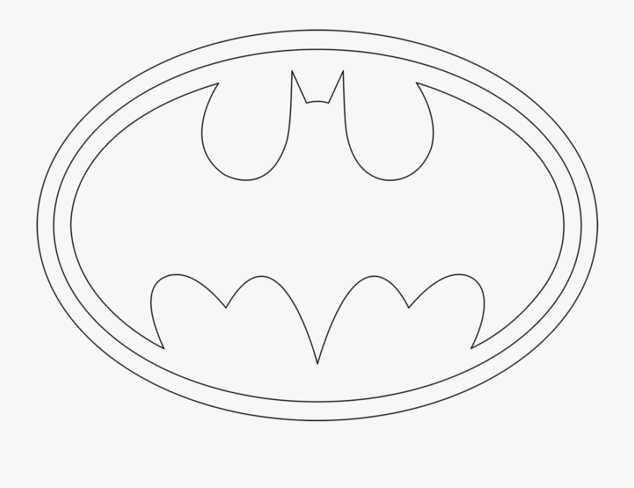Transparent Pumpkin Outline Clipart - Batman Symbol Colouring Page, Transparent Clipart