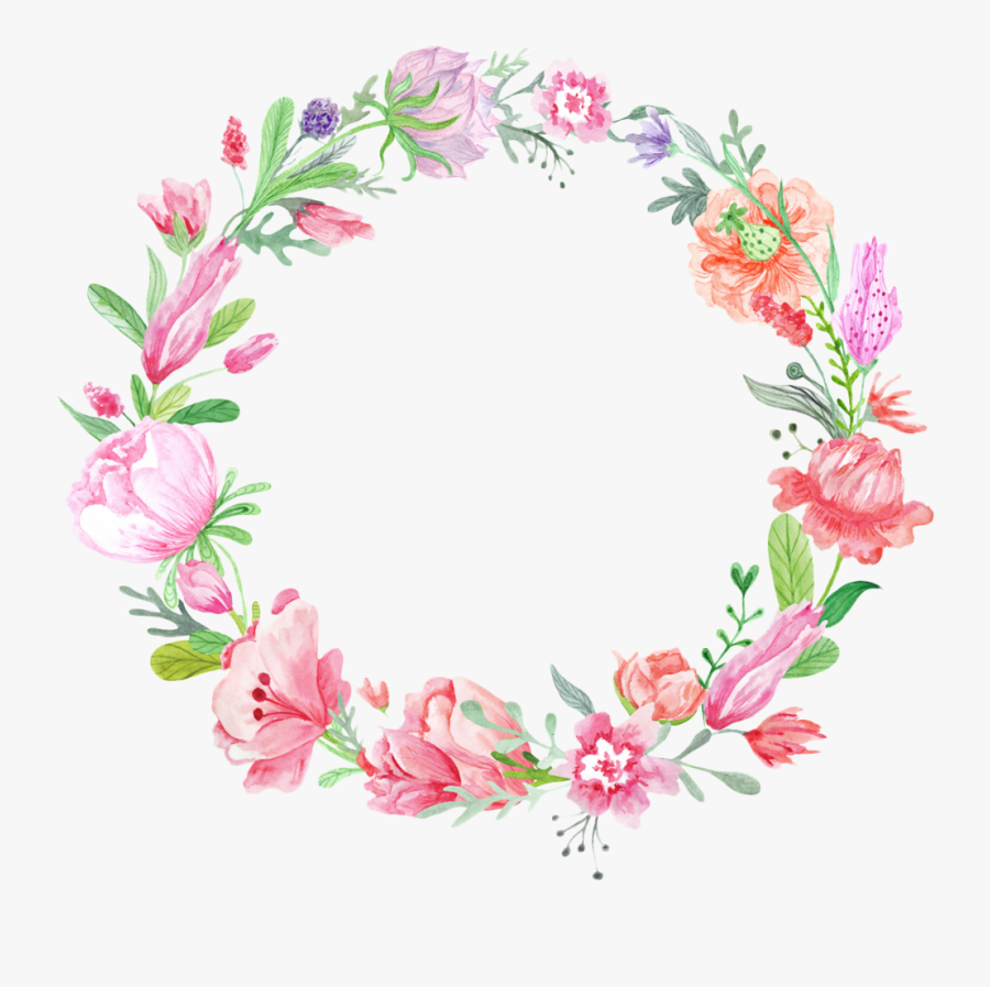 Flower Color Photography Wreath Crown Invitation Wedding - Draw Color Floral Wreath, Transparent Clipart