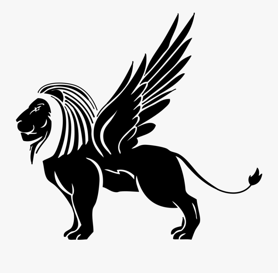 Lion Tattoo - Leão Com Asas De Aguia, Transparent Clipart