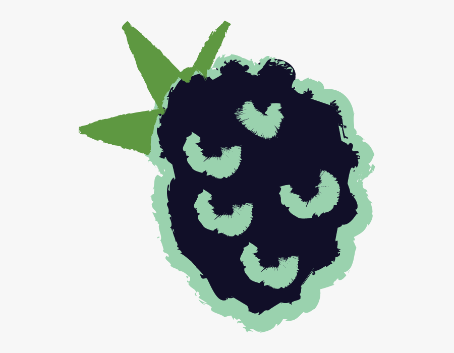 Organic Blackberries - Illustration, Transparent Clipart