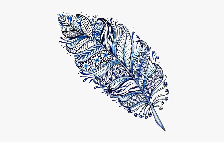 Tattoo Designs Mehndi Feather Mandala Drawing Clipart - Feather Mandala Drawing, Transparent Clipart