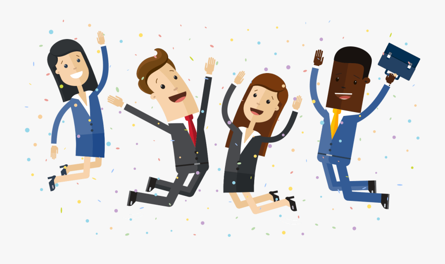 Transparent People Jumping Png - Happy People Cartoon Png, Transparent Clipart