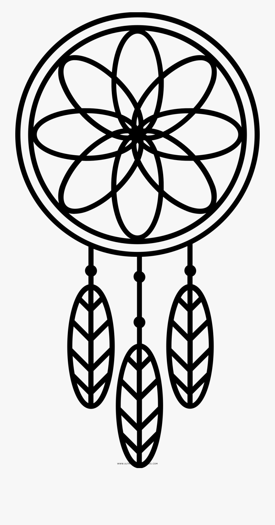 Dreamcatcher Coloring Page - Icon Dream Catcher Png, Transparent Clipart