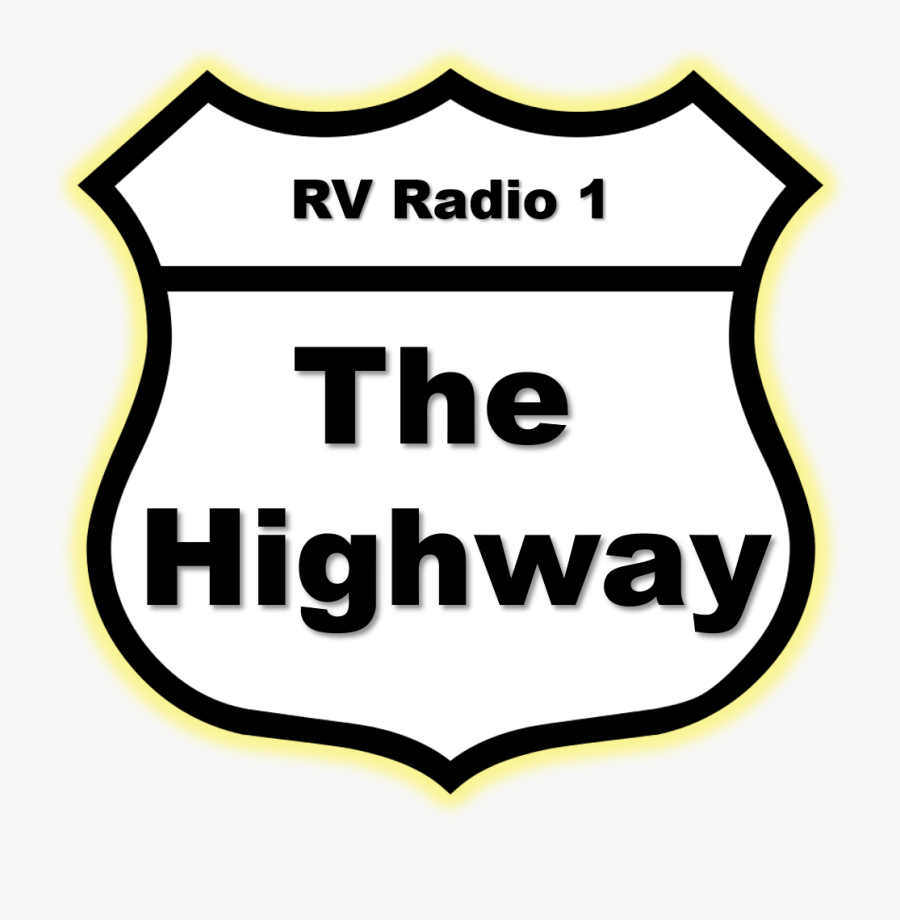 Rv Radio 1 The Highway - Blank Shield, Transparent Clipart