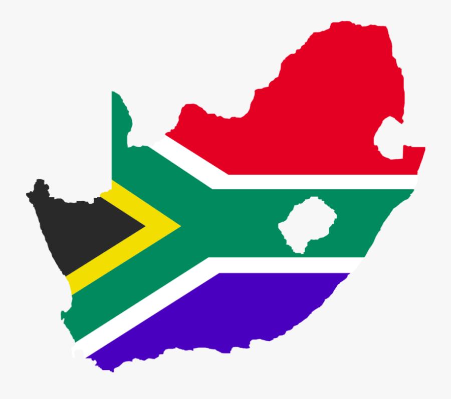 South Africa Map Flag, Transparent Clipart