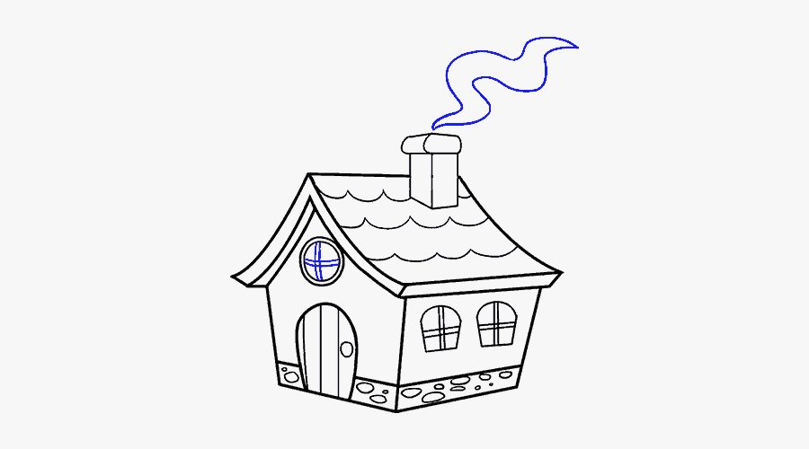 How To Draw Cartoon House - Draw A Cartoon House, Transparent Clipart