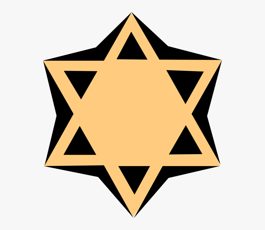 Vector Illustration Of Star Of David Shield Of David, Transparent Clipart