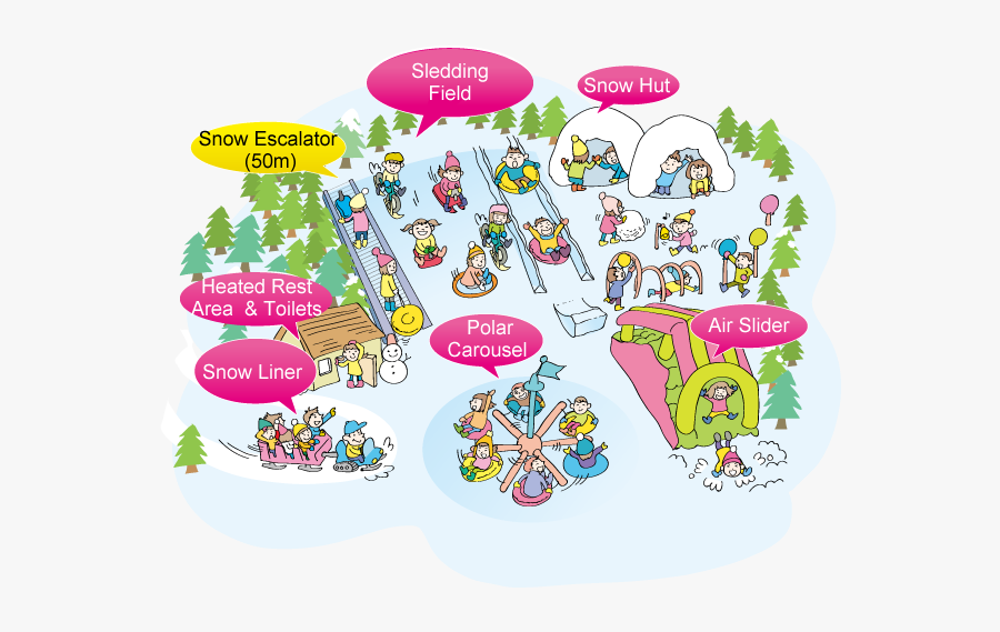 Map - Kids Snow Park, Transparent Clipart