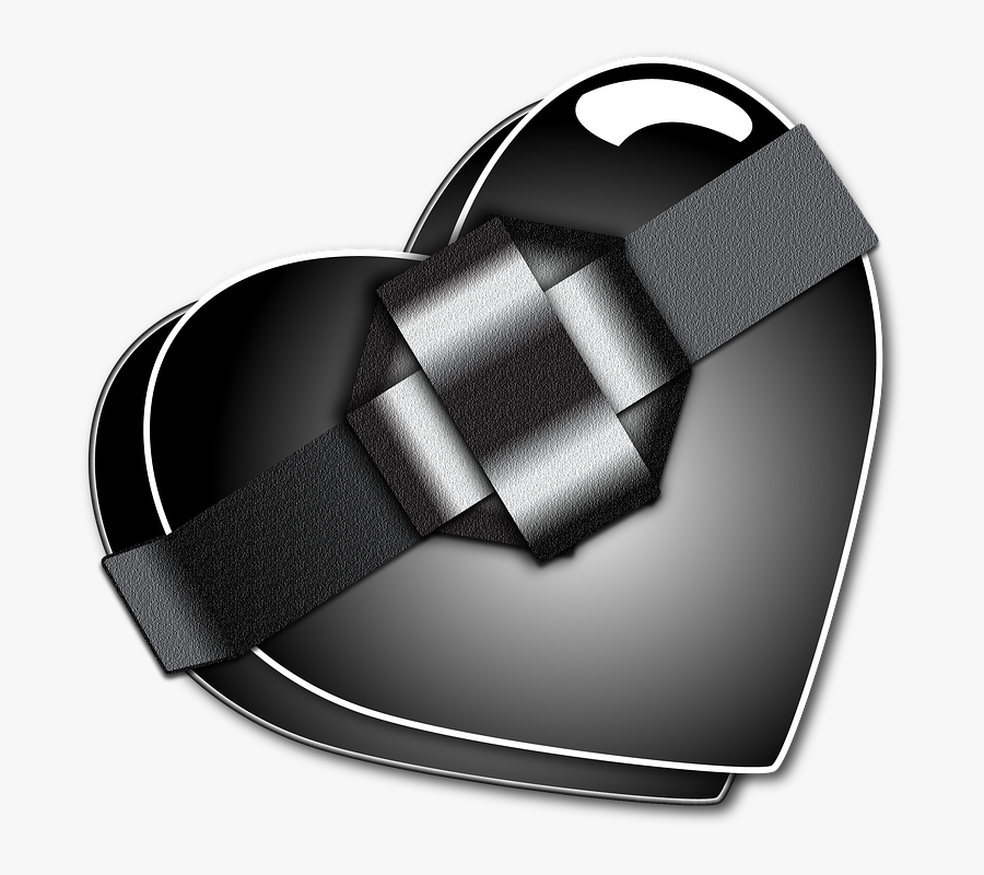 Black, Heart, Valentine, Love, Hate, Passion - Corazón Negro De Luto, Transparent Clipart