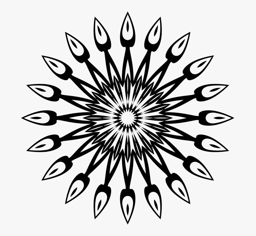 Line Art,flower,symmetry - Stem And Leaf Plot Flower, Transparent Clipart