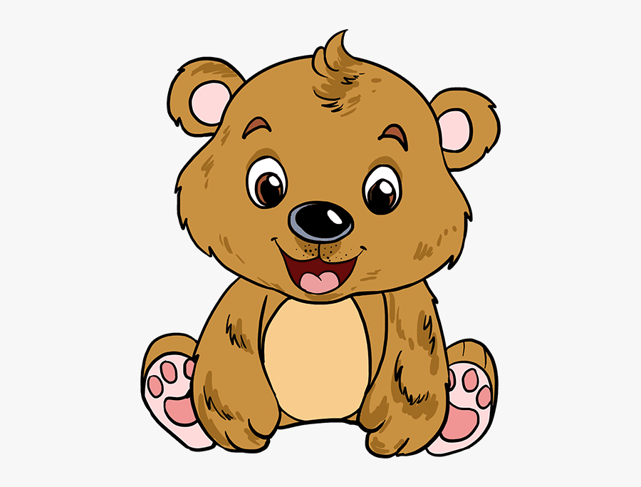 How To Draw Baby Bear - Draw A Brown Baby Bear, Transparent Clipart