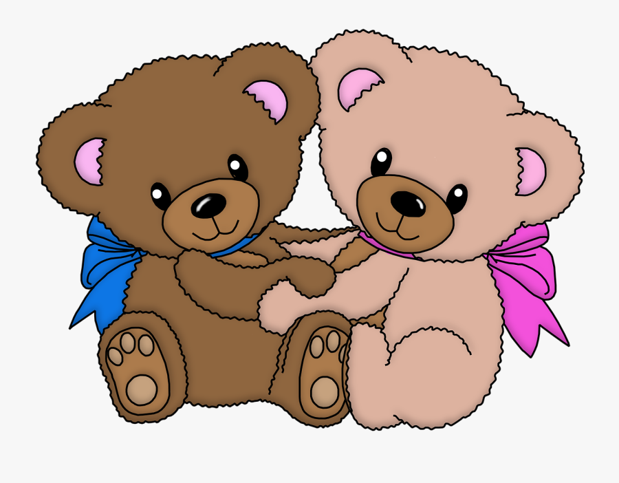 Animals Cute Baby Bears Free Picture - Baby Bear Teddy Bear Art, Transparent Clipart