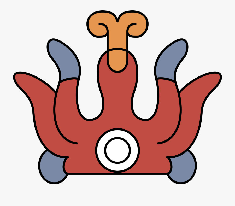 Aztec Fire Glyph, Transparent Clipart