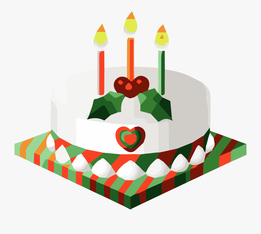 Christmas Birthday Clip Art - Christmas Cake Clipart Free, Transparent Clipart