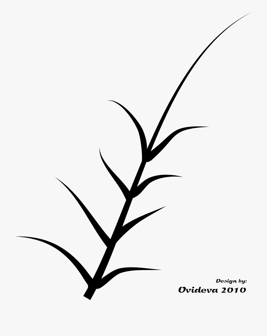 Green Plant Black White Line Art Tattoo Tatoo Flower - Silhouette, Transparent Clipart