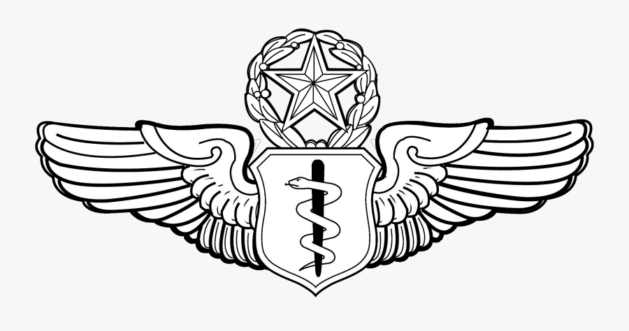 Usaf Command Flight Surgeon Badge-historical - Air Force Enlisted Aircrew Wings, Transparent Clipart