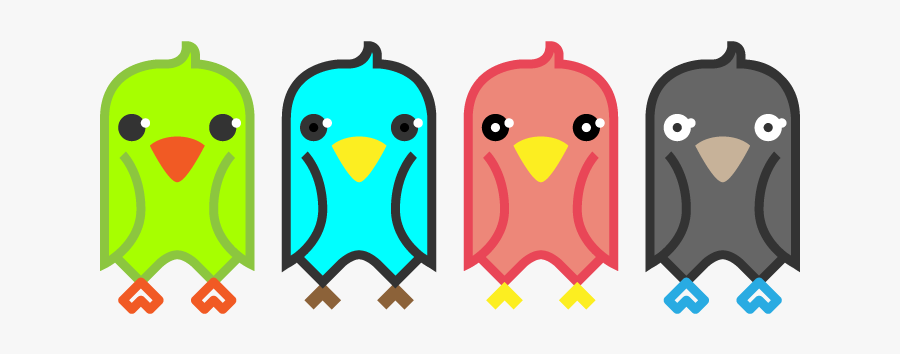 Parrots Bird Colorful Flat Illustration Vector - Cartoon, Transparent Clipart