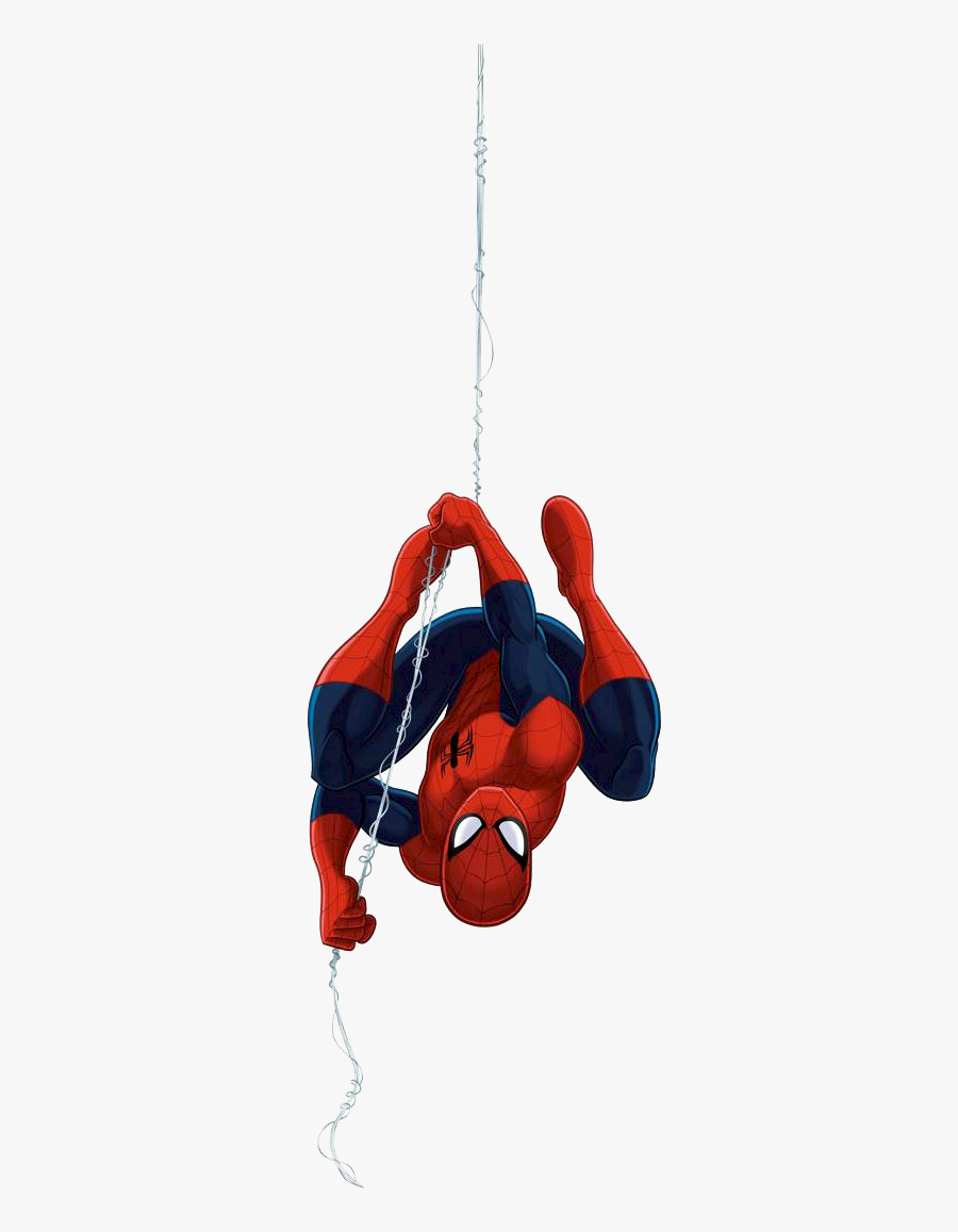Ultimate Spider Man Upside Down - Spiderman Hanging Transparent ...