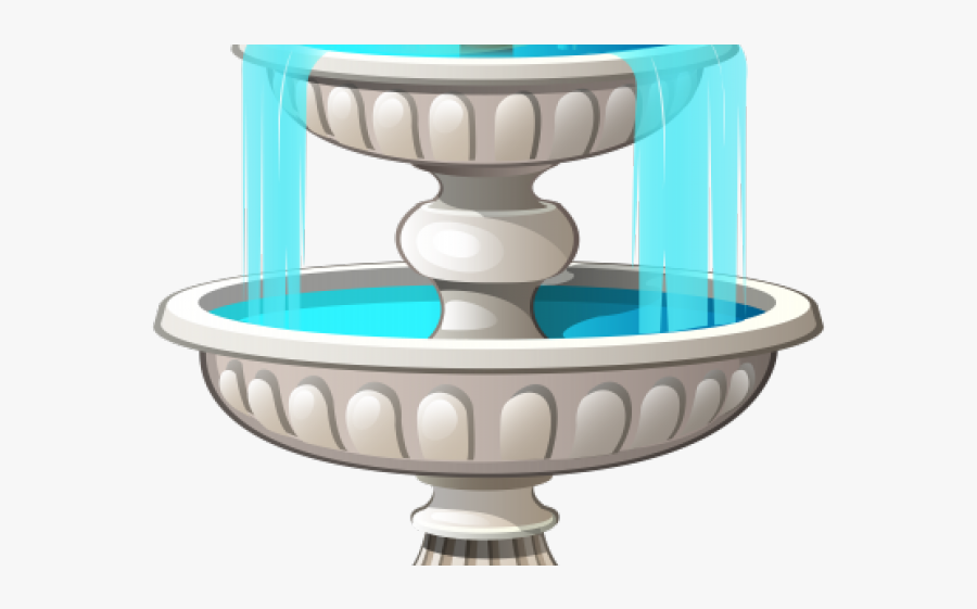 Simple Water Fountain Drawing, Transparent Clipart