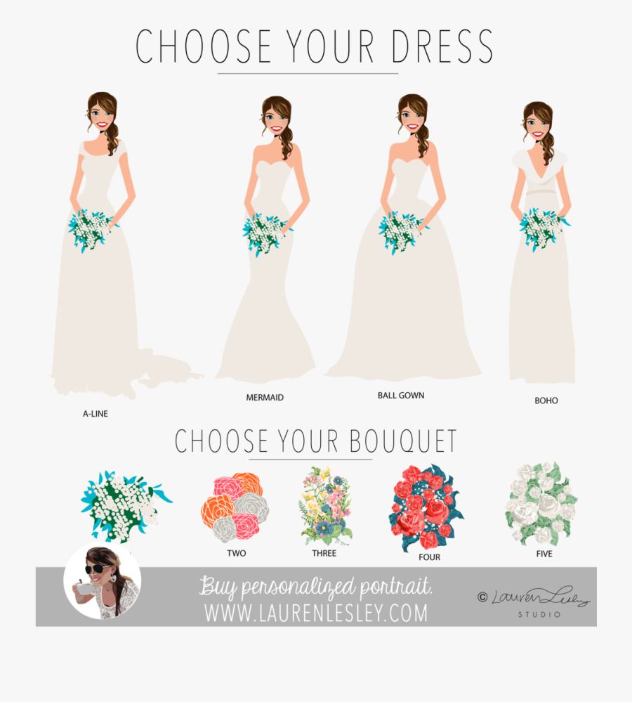 Weddingcharacters 3 01 - Gown, Transparent Clipart