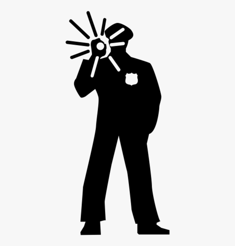 Men Clipart Police Officer - Silhouette, Transparent Clipart