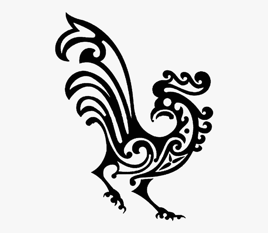 Ornament Rooster Vector, Transparent Clipart