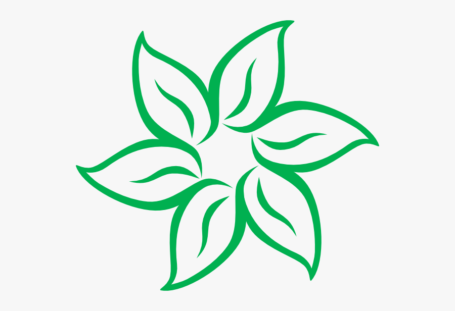 Green Flower Svg Clip Arts - Leaf Flower Clipart, Transparent Clipart
