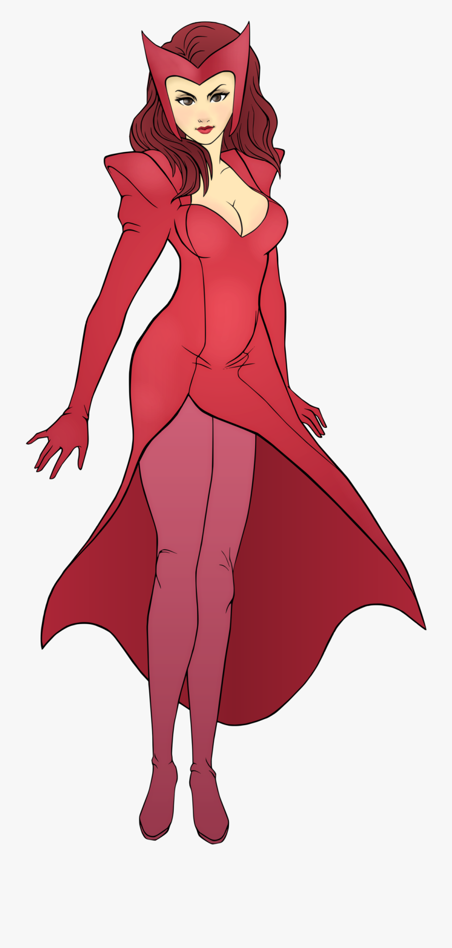 Scarlet Witch Clipart-clipart - Scarlet Witch Easy Drawing, Transparent Clipart