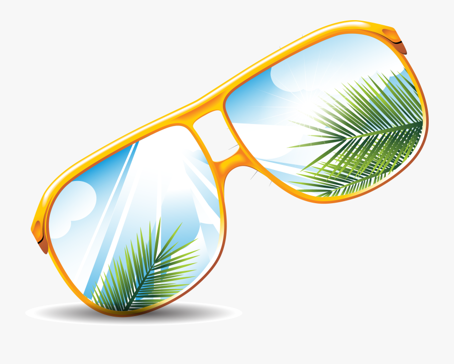 Sunglasses Ray Ban Goggles Vector Reflective Glasses - Summer Sunglasses Cartoon, Transparent Clipart