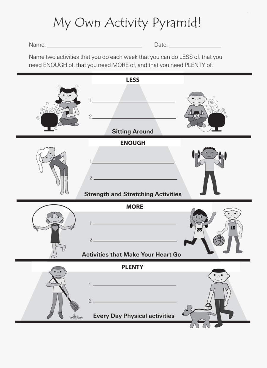 Teamwork Clipart Pyramid - Physical Activity Pyramid Less, Transparent Clipart