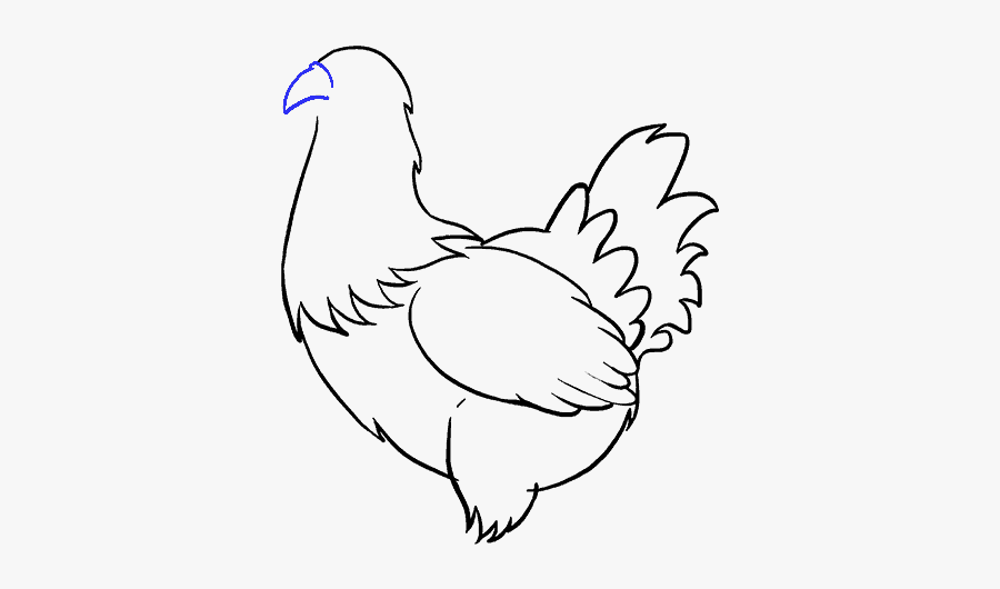 How To Draw A Cute Chicken In A Few Easy Steps Easy - Chicken Head Drawing Easy, Transparent Clipart