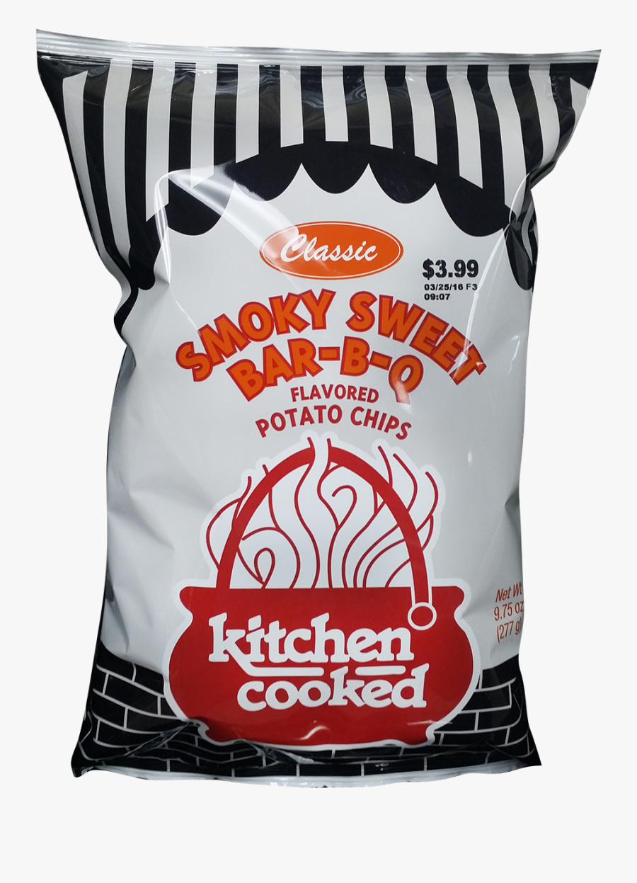 098 Classic Potato Chips Bbq New Bag - Kitchen Cooked Potato Chips, Transparent Clipart