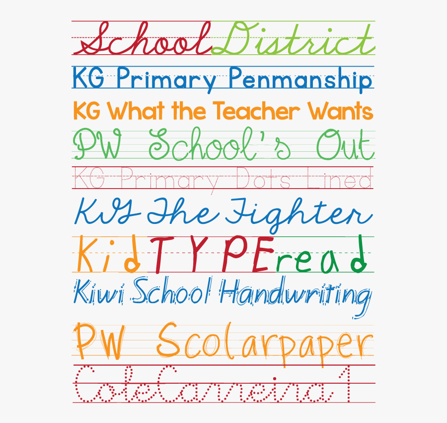 Fonts For Primary School, Transparent Clipart