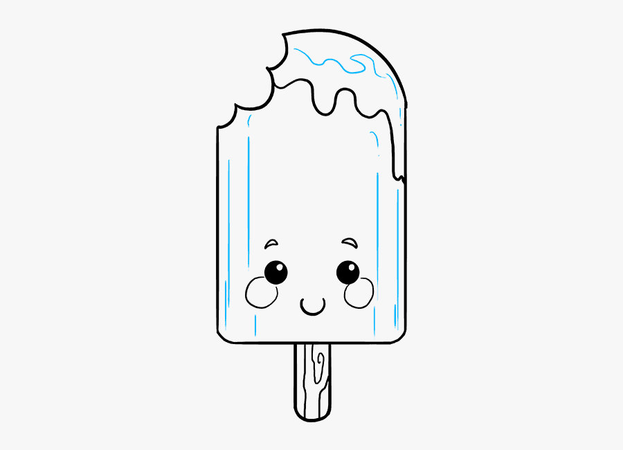 How To Draw Cute Popsicle - Draw An Ice Lolly, Transparent Clipart