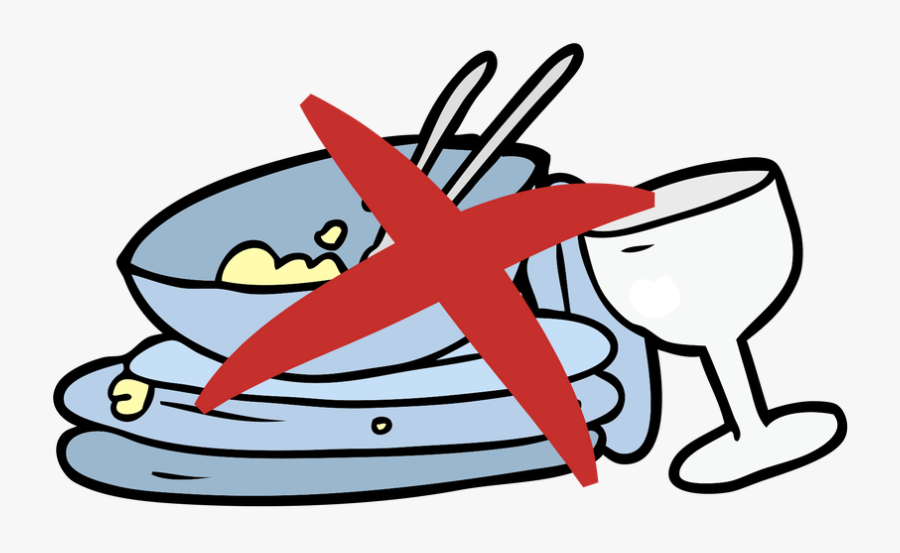 No Dirty Dishes Sign, Transparent Clipart