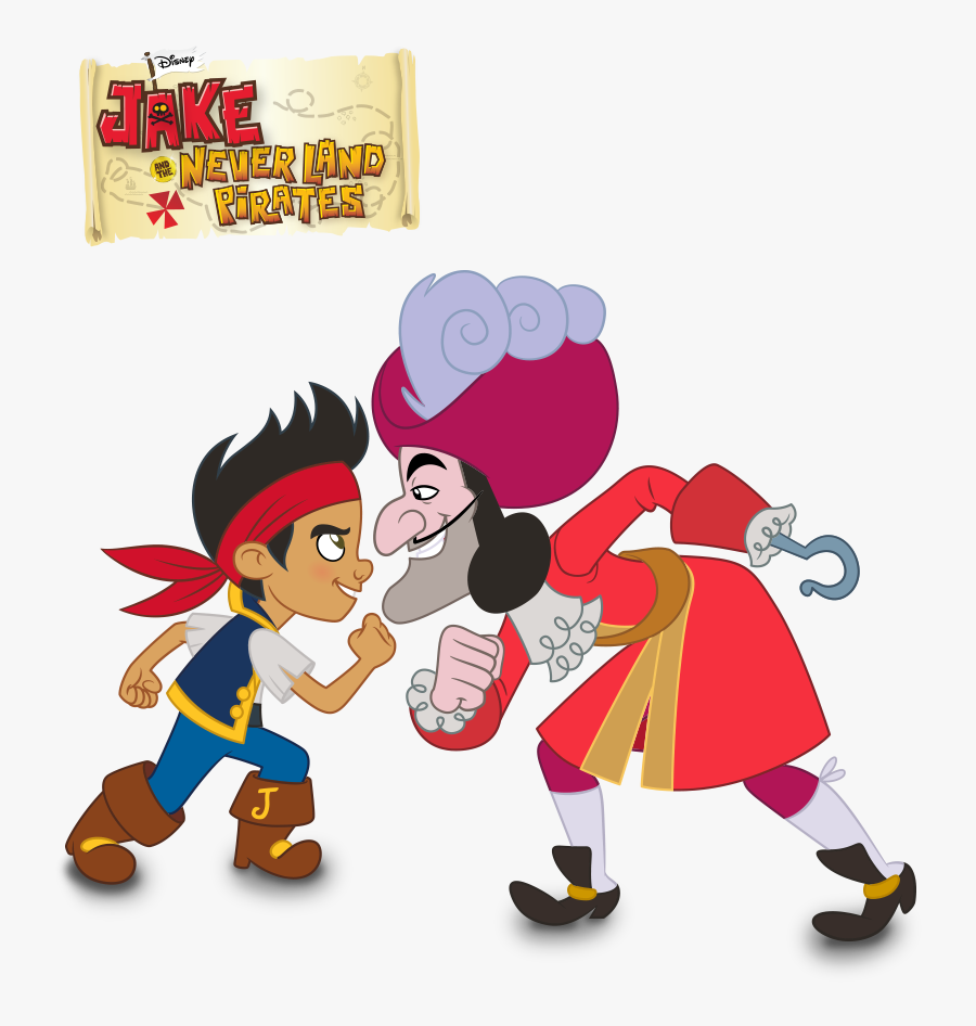 Transparent Captain Hook Png - Jake And The Neverland Pirates Jake Vs Hook, Transparent Clipart