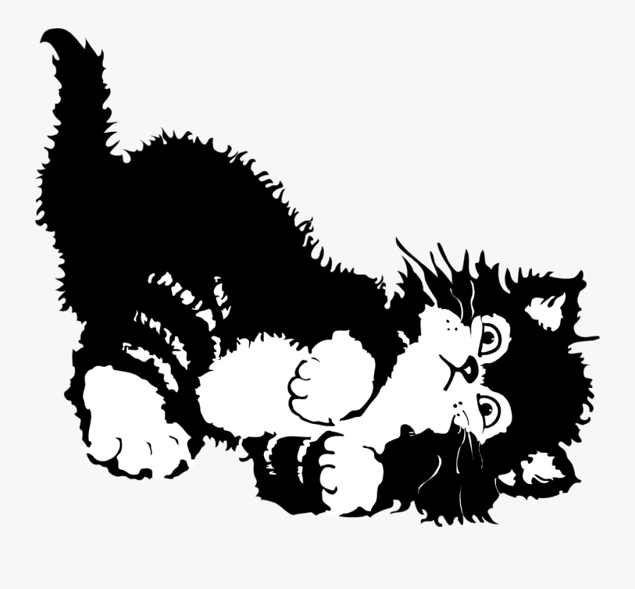 Illustration Of A Kitten Playing - Love My Cat Meme, Transparent Clipart