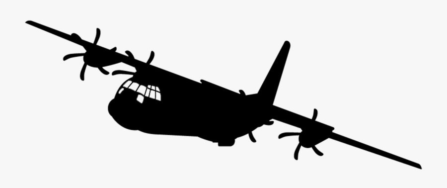 Propeller-driven Aircraft Clipart , Png Download - C 130 Silhouette Png, Transparent Clipart