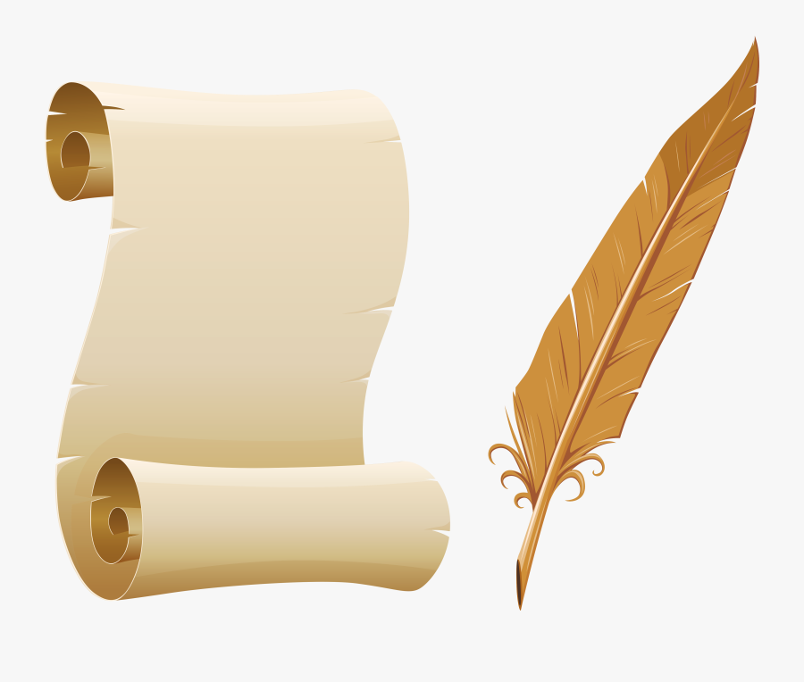 Transparent Scroll Png Clipart - Paper And Quill Transparent, Transparent Clipart