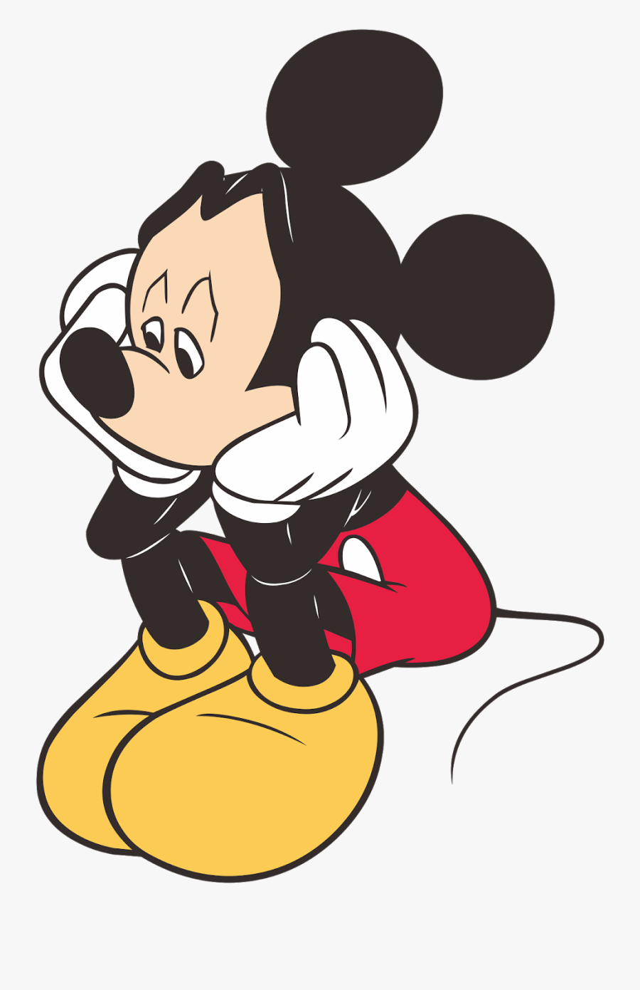 Clip Art Castle Of Illusion Starring - Sad Mickey Mouse Transparent, Transparent Clipart